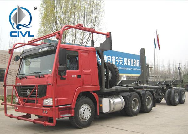 Sinotruk Howo 6x4 Timber Cargo Truck With Air conditioner / Logging Transporter