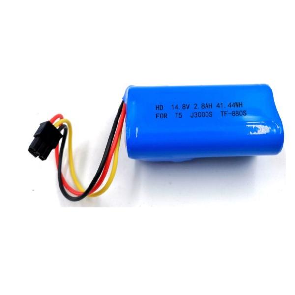 BMS Protected 18650 Battery Pack | Custom 2600mAh 14.8 Volt 18650 Rechargeable Lithium Ion Battery for Smart Sensors | CE Certified | Made in China