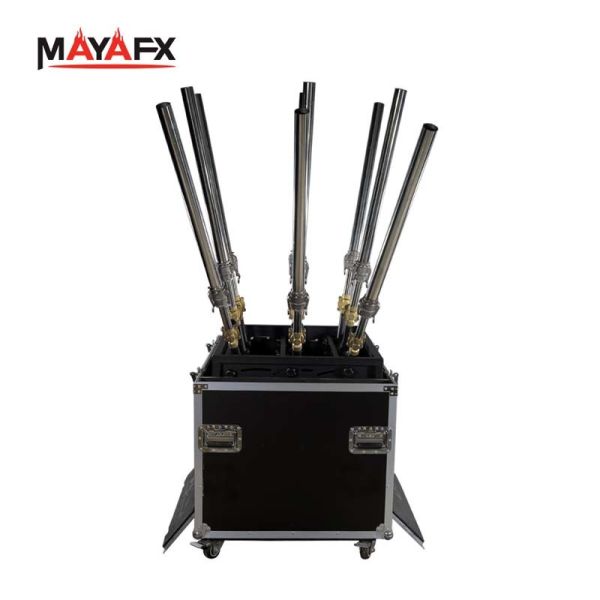 Nine Tubes Confetti Cannon with DMX Control and Adjustable Angle for Festive Events and Concerts