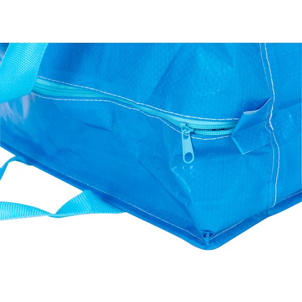 Recycle Environmental Blue Non Woven Shopping Bags With Custom Printed Logo