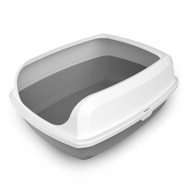 Boîte anti-éclaboussures en PET brun en plastique semi-fermé pour animaux de compagnie