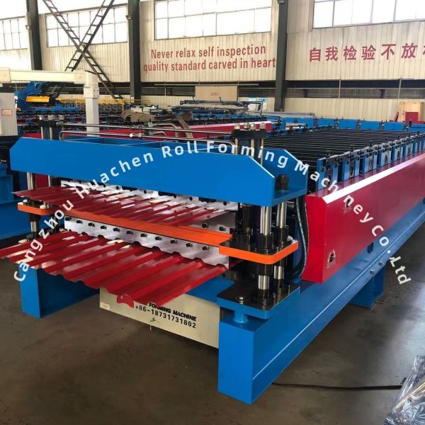 Lightweight Aluminum Roof Panel Roll Forming Machine with Panasonic PLC Control and 1250mm Material Width