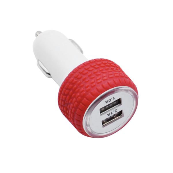 Top Sales Shenzhen Manufacturers Customized Mobile Phone Accessory 5V 2.1A Dual USB silicone Car Charger