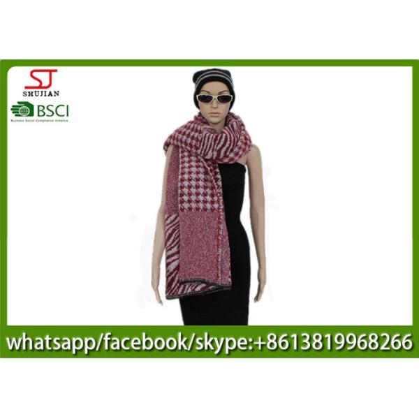 420g 200*78cm 100%Acrylic Woven Houndstooth Jacquard Poncho factory  keep warm fashion swallow grid scarf