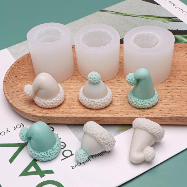 Molde de Navidad de silicona para bricolaje vela de cera jabón arte de artesanía pastel de chocolate decoración del hogar