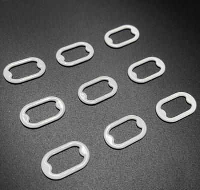 Anéis revestidos de nylon decorativos do sutiã da curvatura 15mm da correia do sutiã do metal