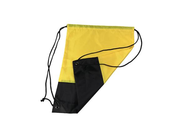 Yellow Nylon Drawstring Backpack PEVA Personalized Cinch Bags