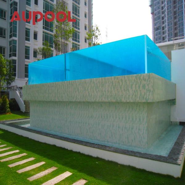 Clear Acrylic Swimming Pool Glass Walls 100mm Thick Pool Plexiglass Sheets