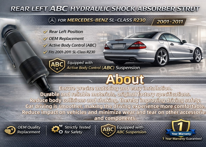 1PC Rear Left ABC Hydraulic Shock Absorber Strut For Mercedes-Benz SL-Class R230 A2303204138