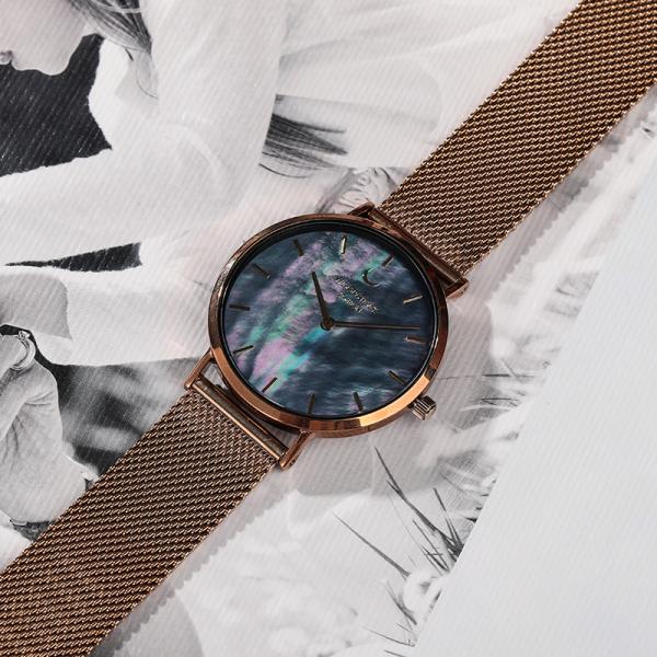 Luxury 36mm Stainless Steel Quartz Watch Custom Logo Ladies Mirror