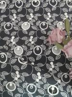 O voile 100% do algodão bordado provê a tela dois - Tone Lace