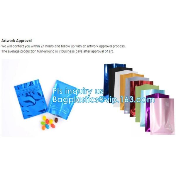 Запах придает непроницаемость 7 сумок Mil белых Mylar, повторно использует сумку алюминиевой фольги молнии доказательства запаха/прокатанные сумку/качество еды алюминиевой фольги