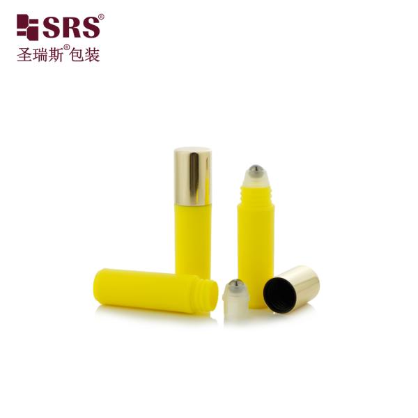 RPA-2ml Injection Custom Yellow Matte Finished Plastic PP PCR Recycled Perfume Sample Roll On Bottle