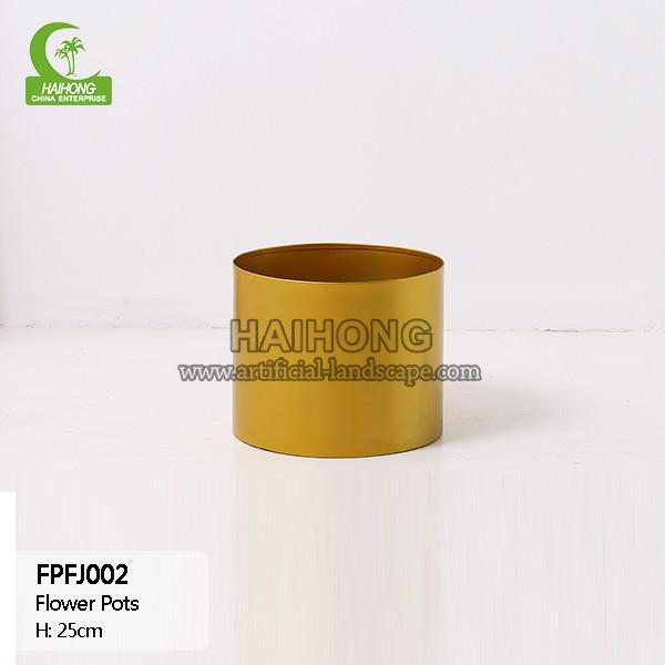 Indoor Outdoor Mental H30cm Round Plant Pot Artificial Plant Accessories