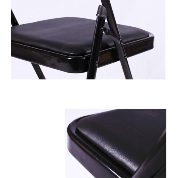 Foldable PU Dining Chairs , Stable Leather And Metal Dining Chairs