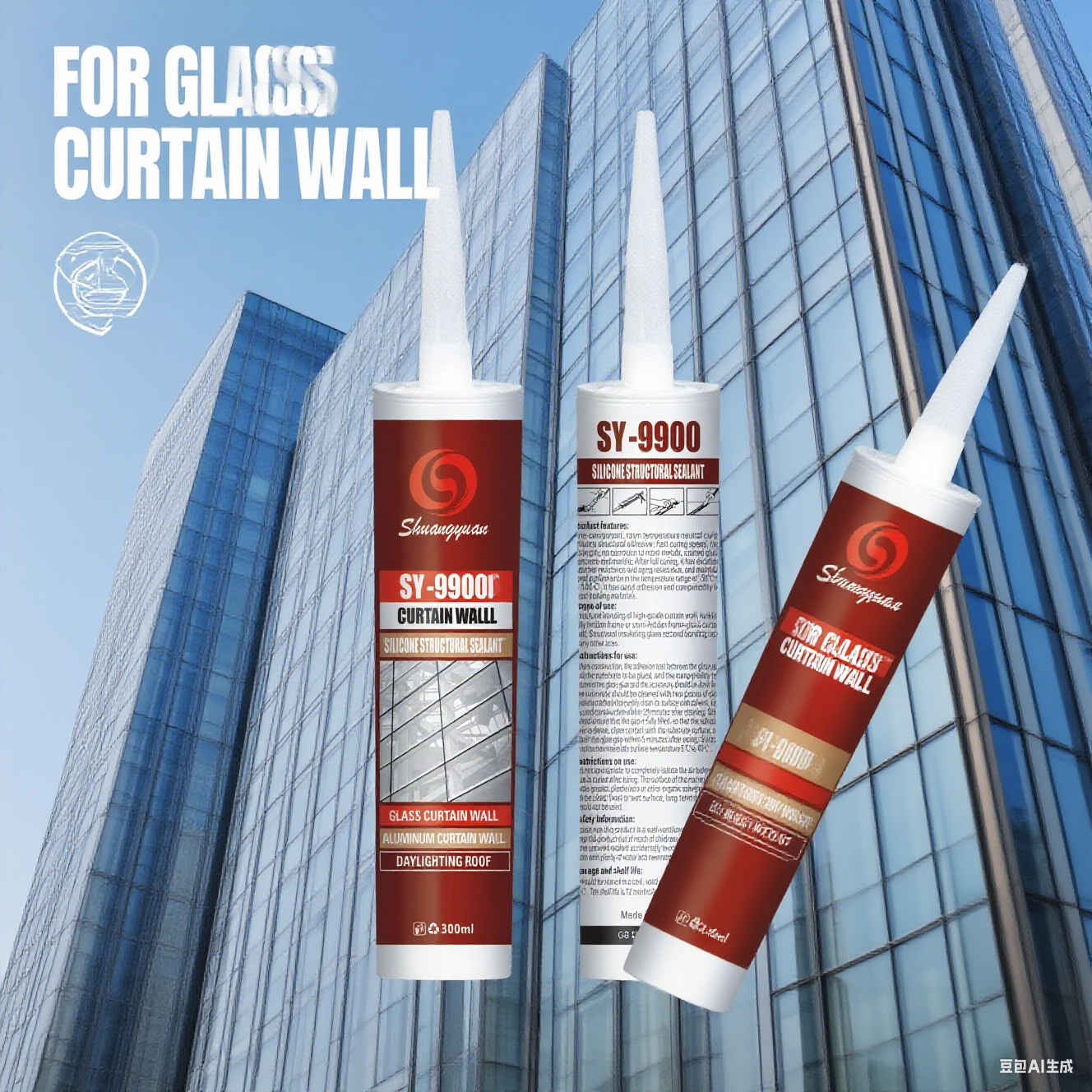 High Strength Neutral Silicone Structural Sealant, Long-Lasting Weatherproof for Buildings