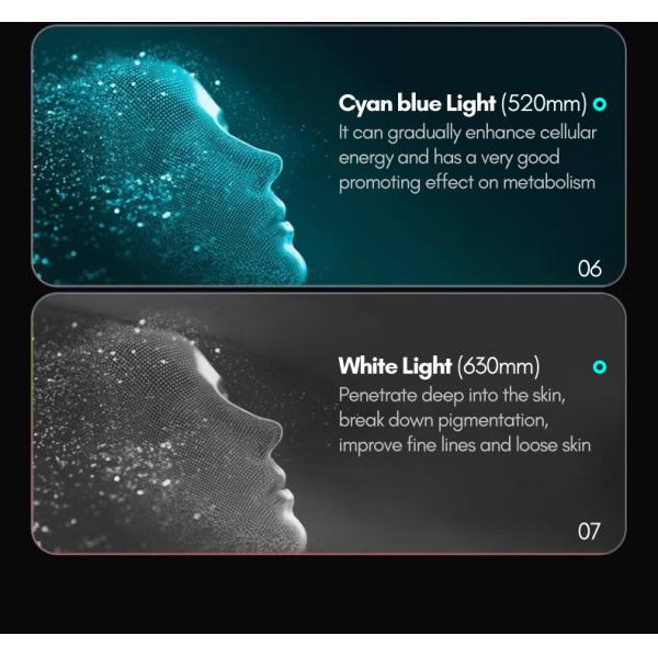 Máscara de luz roja de siete colores favorable 27*19cm para la belleza de la piel facial