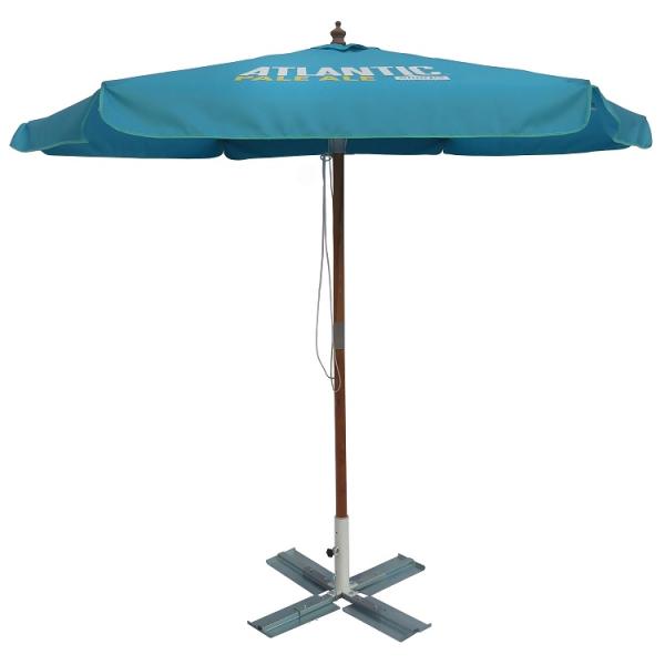 Outdoor Furniture Push Open Pin Stop Waterproof Parasol Umbrella Indonesia Hardwood