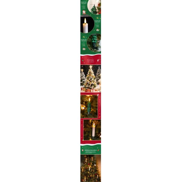 Remote Control Christmas Decoration Candle Electronic Long Battery Candles Customized