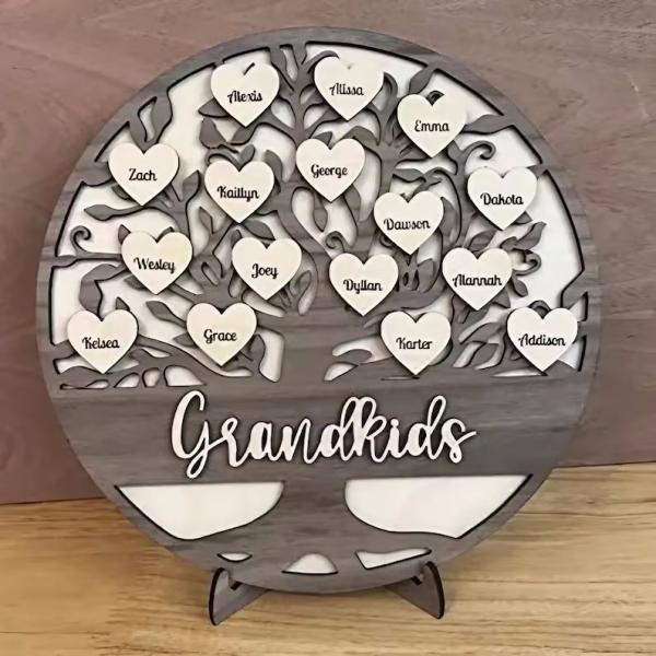 Personalized Wooden Family Tree Gift Gifts For Parents  Wood Family Sign  Tree Of Life  Gift For Mom  Our Family Sign