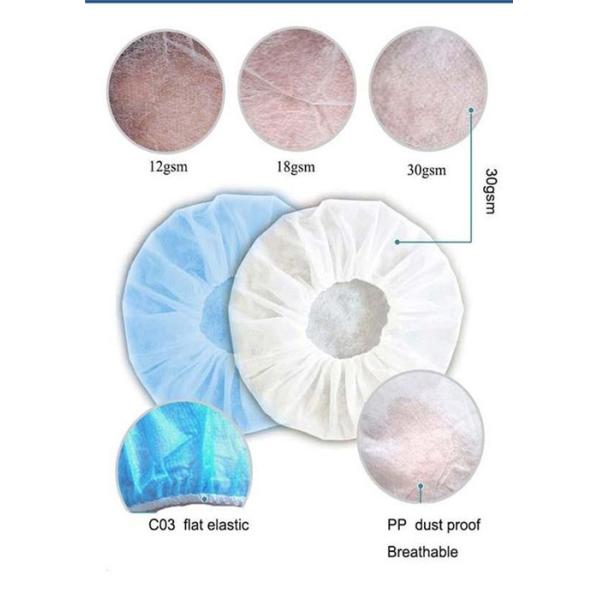 Дизайн устранимой головной крышки медицинской ранга круглый Боуффант для больницы/клиники