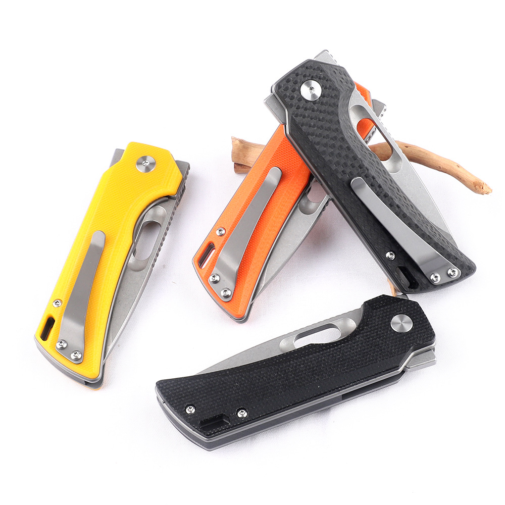 High Quality Outdoor Knife 14C28N Steel G10 Handle Folding Knife