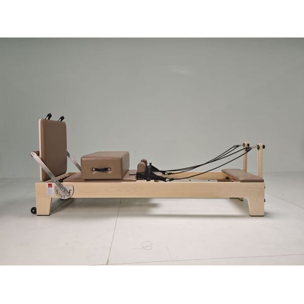 Maple Wood Frame Pilates Reformer U+PL001 with Classic Full Track Design