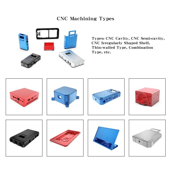 CNC Machined Aluminum Shell Parts with ±0.05mm Tolerance and Customizable Surface Finish for Emergency Power Supply