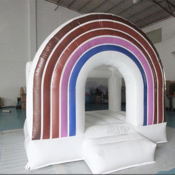 Wedding Party Rainbow Pastel Bounce House Inflatable Bouncer PVC Bouncy Castle