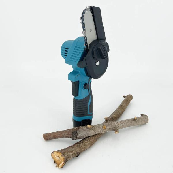 Mini 3 4 pouces barre de guidage pile tronçonneuse bleue pour la coupe de bois