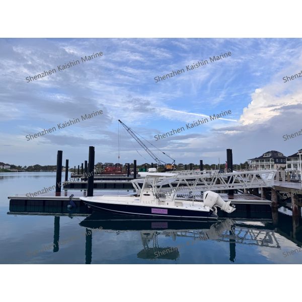 500-600mm Height Aluminum Floating Pontoon with Durable WPC Decking for Marine Applications