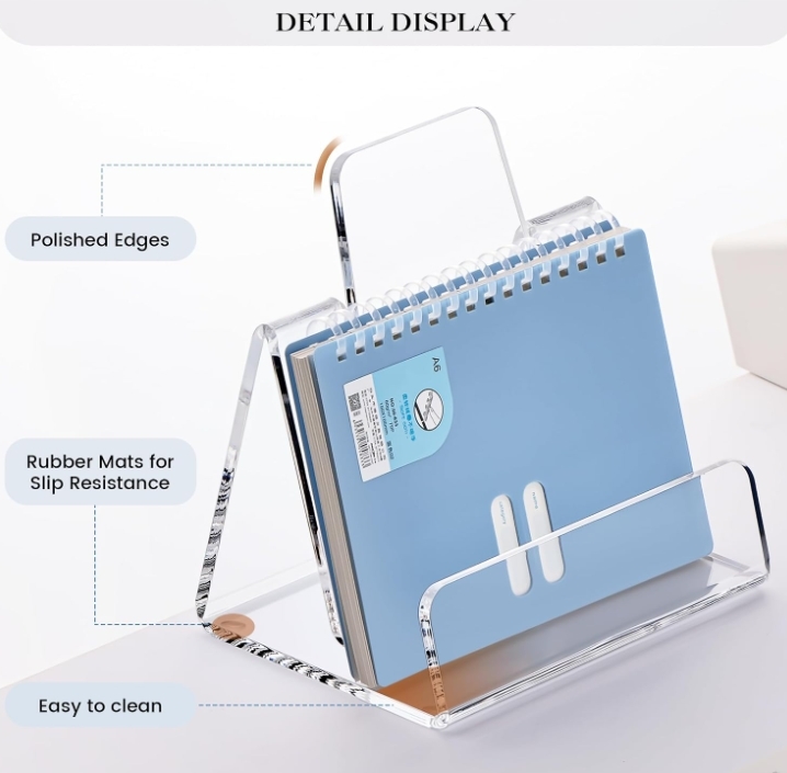 Desk Top Acrylic Display For Brochure Book And Poster Acrylic Display Stand