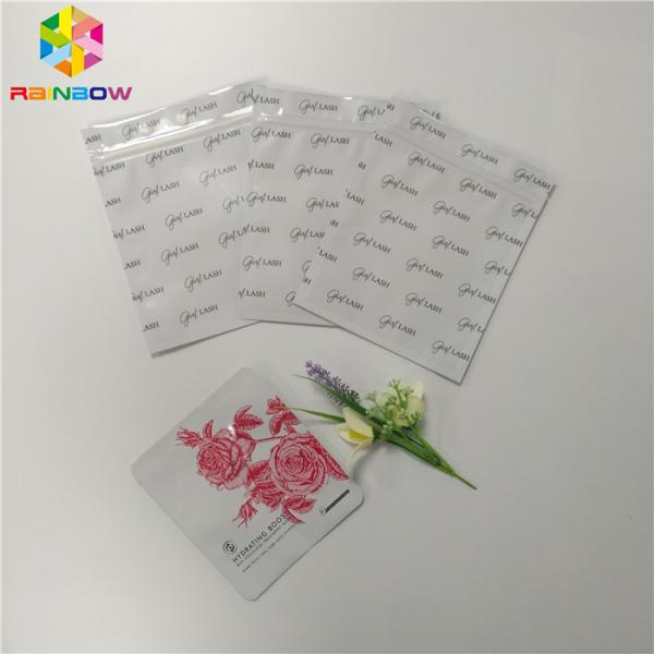 Sacos cosméticos plásticos do saquinho da folha de alumínio para a embalagem facial da máscara/pestana