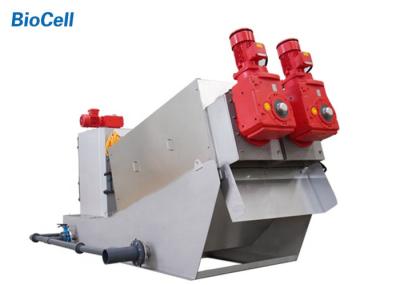 8.2KW Sludge Dewatering Equipment Multiple Screw Press Dehydrator For Anaerobic Sludge