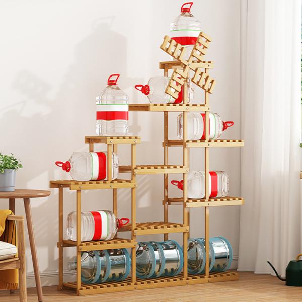Decorative Outdoor Plant Shelf, Planter Stands for Indoor Plants, Large Shelving Unit Courtyard Flower Rack Pot Holder
