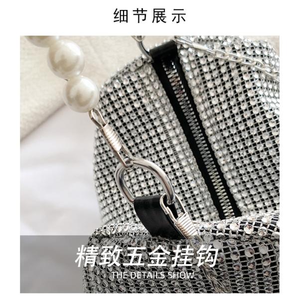 Small Bling Diamond Crossbody Handbag with Leopard Pattern and Newest Fashion Style