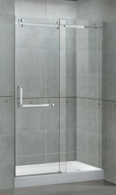 10MM Self - Cleaning Frameless Glass Shower Doors Red Bronze Stainless Steel Accessories