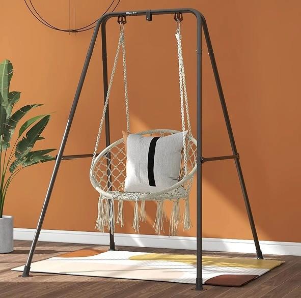 Customized Logo Foldable Hammock Chair Stand for Outdoor and Indoor Relaxation Haven