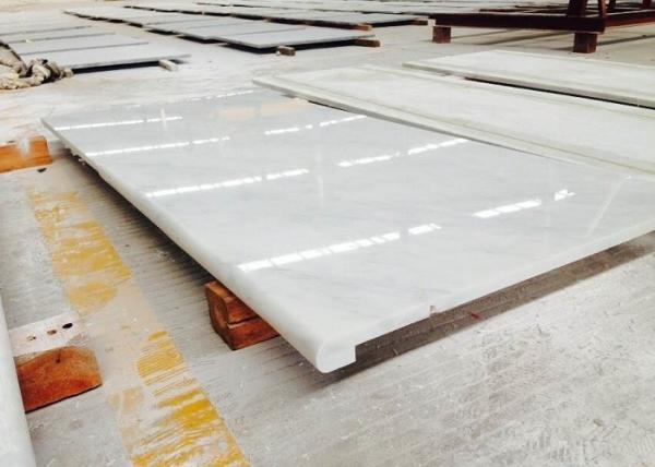 Bancadas de pedra de mármore orientais Precut, bancada de mármore branca da cozinha