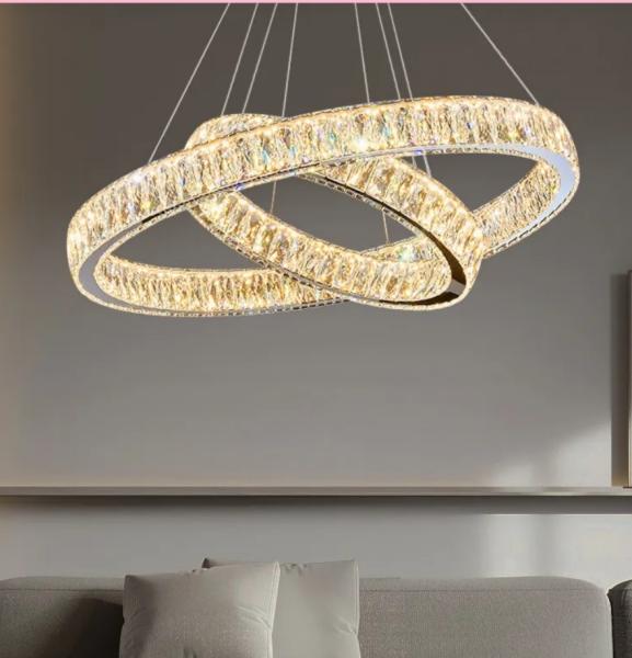 Fashionable Modern Living Room Hanging Lights Color Adjustable