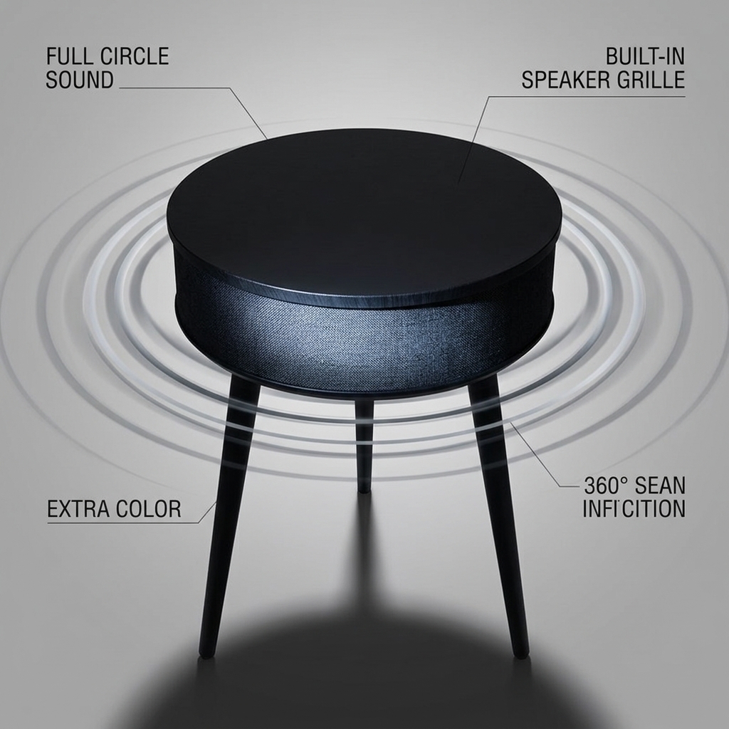 Smart Coffee Table AT106 5W Charging Multifunctional Square Wireless Charging Modern Living Room