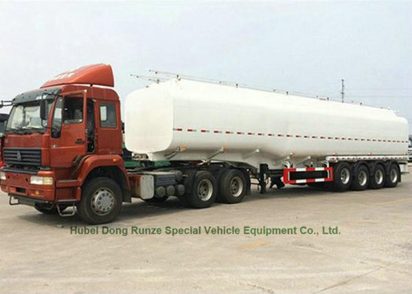 Carbon Steel Fuel Tank Semi Trailer 4 Axle for oil, diesel, gasoline, kerosene 55000 Liters