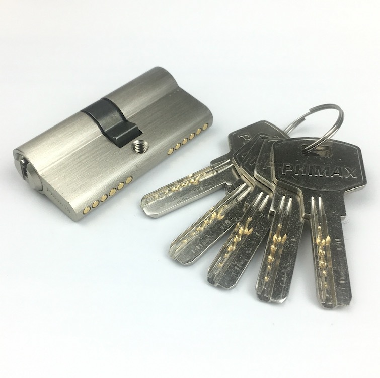 Double Open Security Cylinder Lock Silver Door Lock Cylinder 60mm
