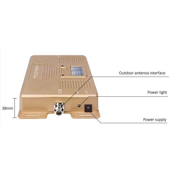 GSM LTE 2G 4G Signal Repeater with 70dB Gain, 800MHz Range, and Automatic Gain Control for Enhanced Mobile Signal