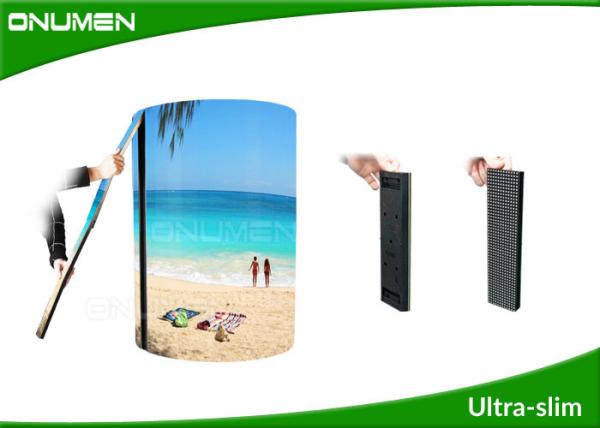 Indoor 3.9mm Slim Design flexible led panel For Commerical Ads , High brightness