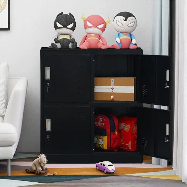 ISO9001 Indoor 4 Door Steel Locker 4 Tier Filing Cabinet customization