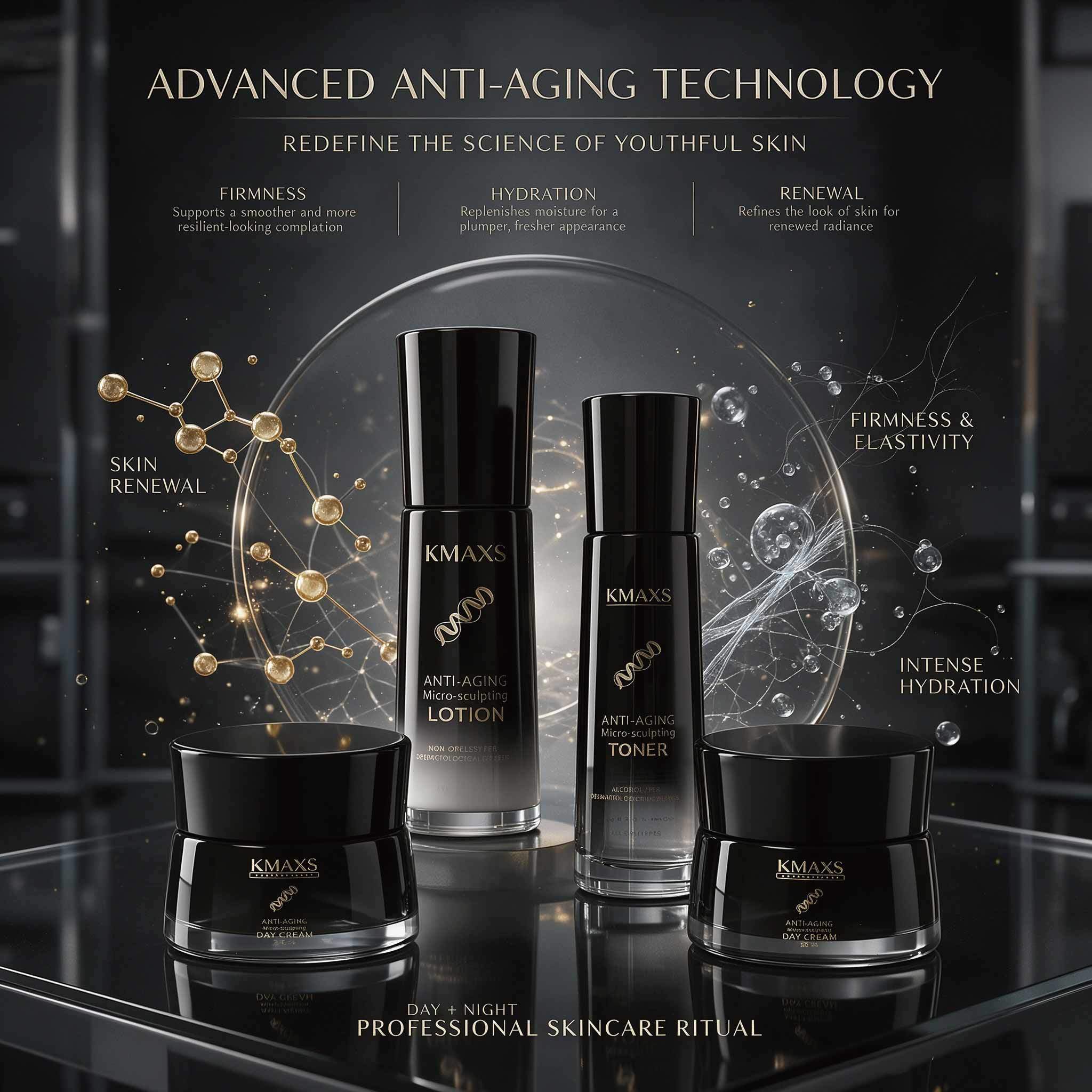 Micro Sculpting Firming Toner Lotion Serum Day Night Cream Private Label Professional Skin Care