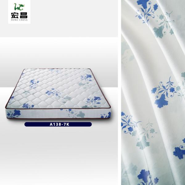 RoHS Blue Print Soft Home Textile Jacquard Mattress Fabric 210cm-225cm