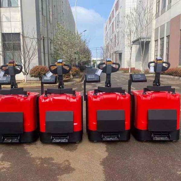 Red 3000kgs Electric Pallet Jack Stacker 3T Powered Pallet Truck