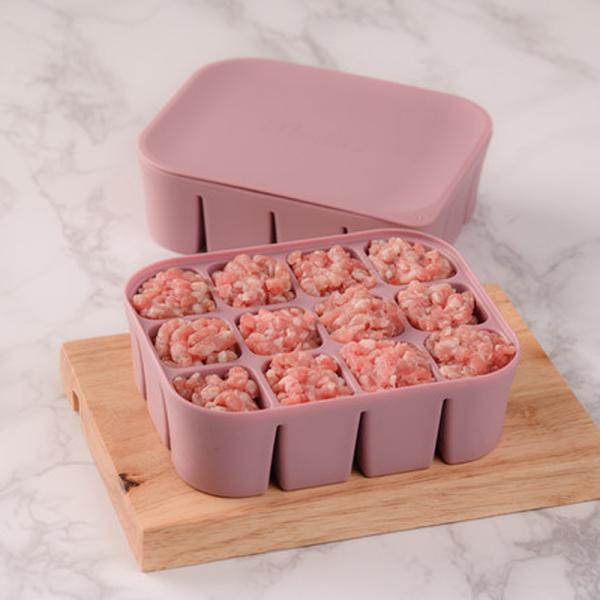 Silicone Baby Food Storage Container Rectangle Shape Microwave Safe BPA Free Reusable